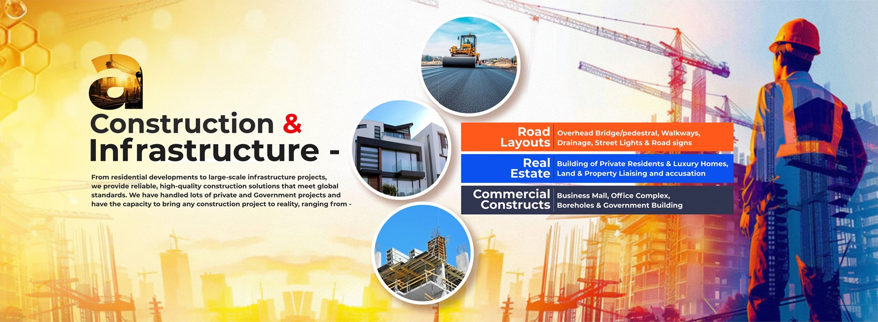 Large-scale road and infrastructure construction project